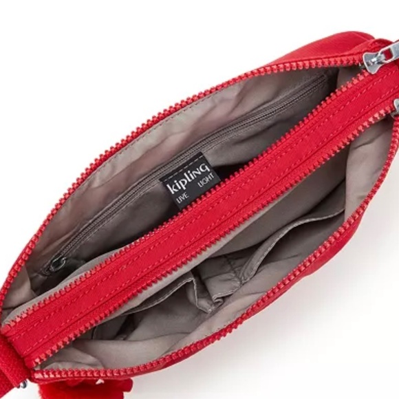 Kipling Alvar crossbody bag red NWT - Picture 3 of 6